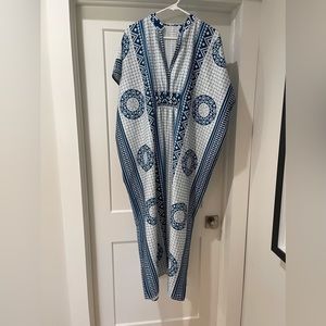 One size Women Loose Short Sleeve Swimwear Beach Dress Bathing Suit Cover Up